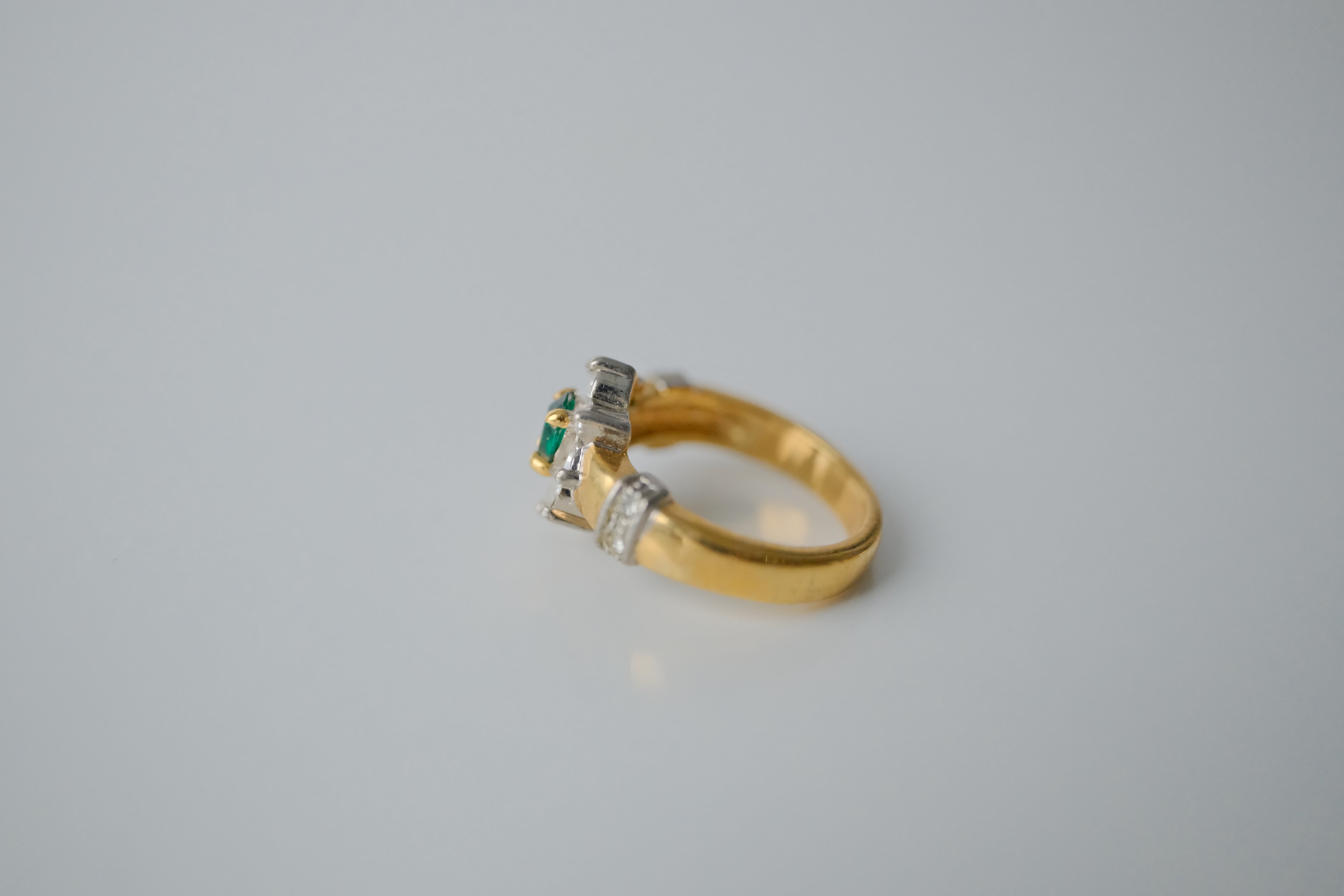 Vintage Gold Cluster Crystal Ring