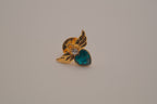 Vintage Avon gold-tone angel May birthstone lapel/bag  pin