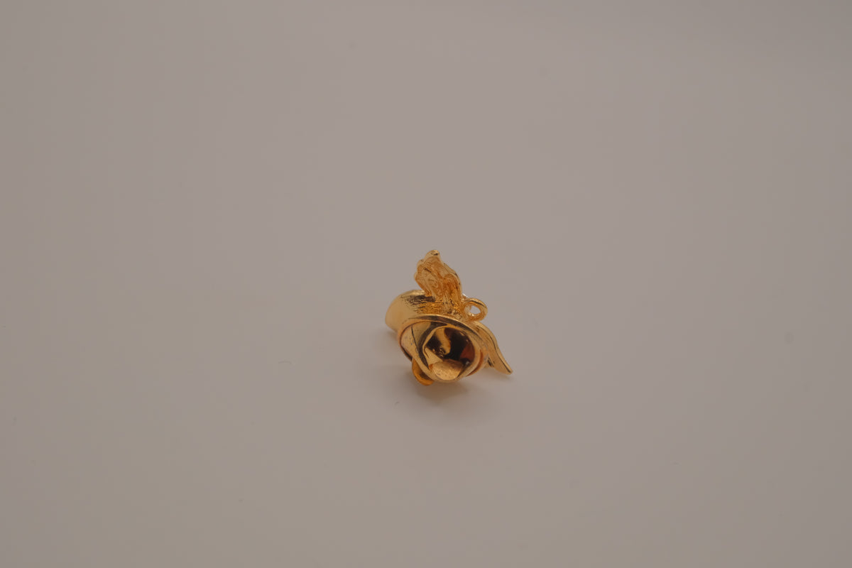 Vintage Avon gold-tone angel May birthstone lapel/bag  pin