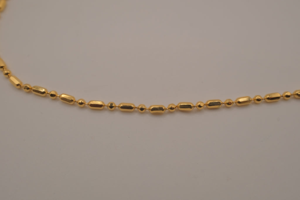 Vintage Avon Oval bar and bead link dainty chain bracelet