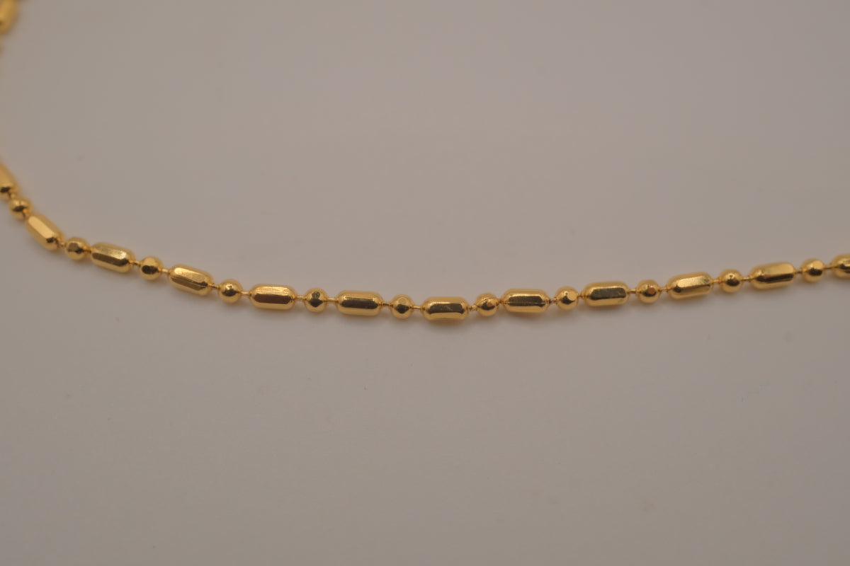 Vintage Avon Oval bar and bead link dainty chain bracelet