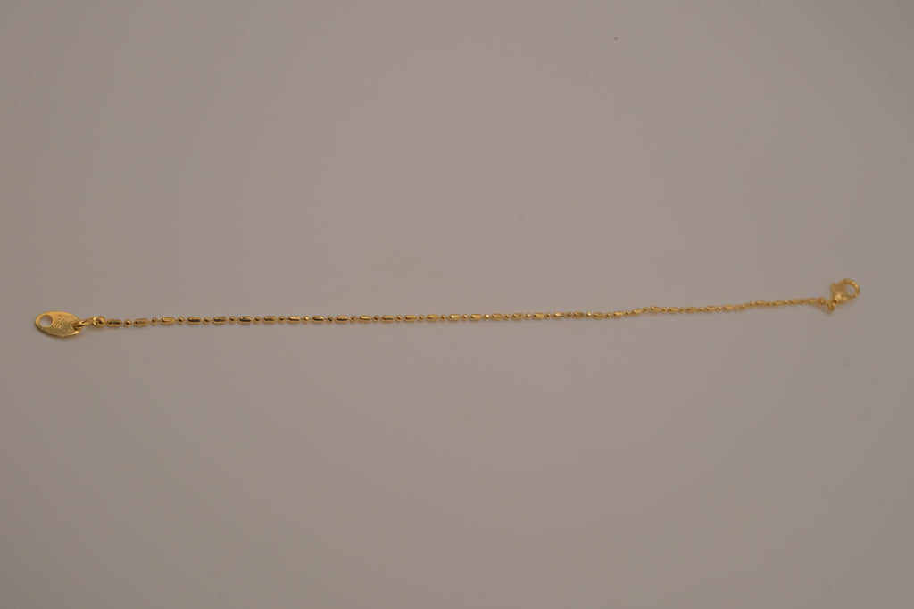 Vintage Avon Oval bar and bead link dainty chain bracelet