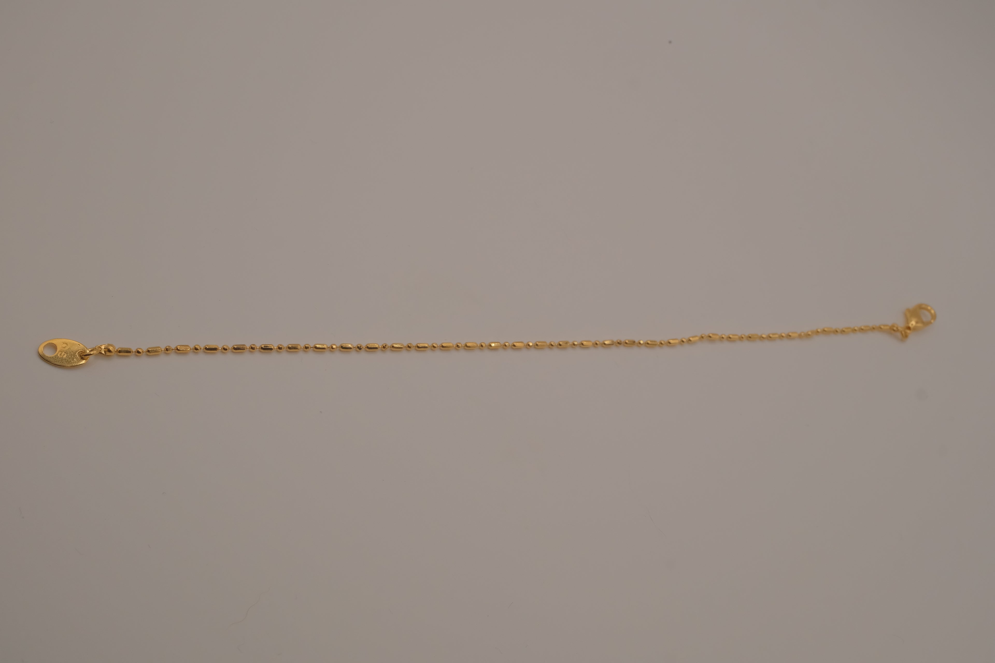 Vintage Avon Oval bar and bead link dainty chain bracelet