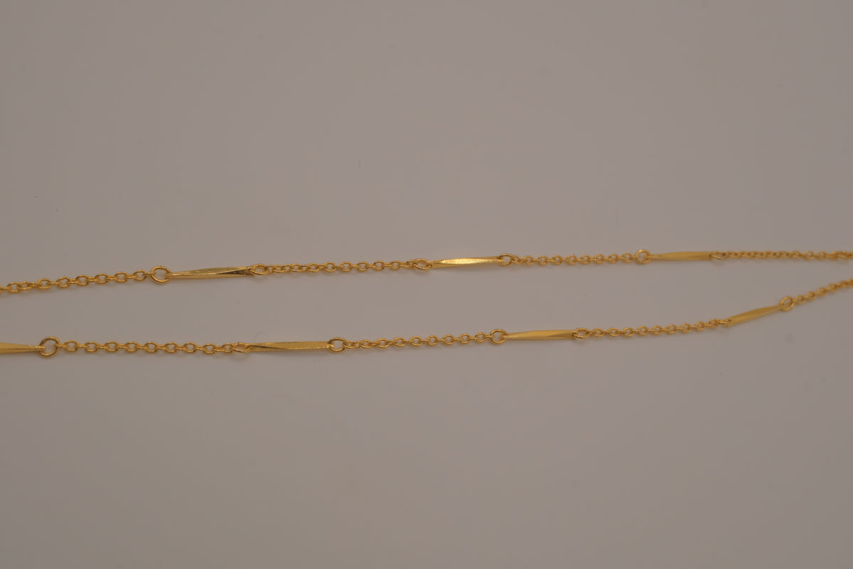 Vintage Avon bar link station necklace