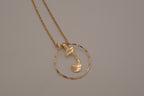 Vintage Avon gold-tone J initial pendant necklace
