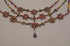 Vintage Avon multi-strand floral bib necklace
