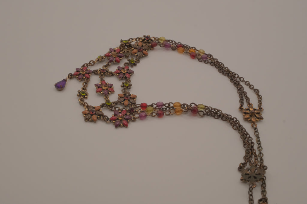 Vintage Avon multi-strand floral bib necklace