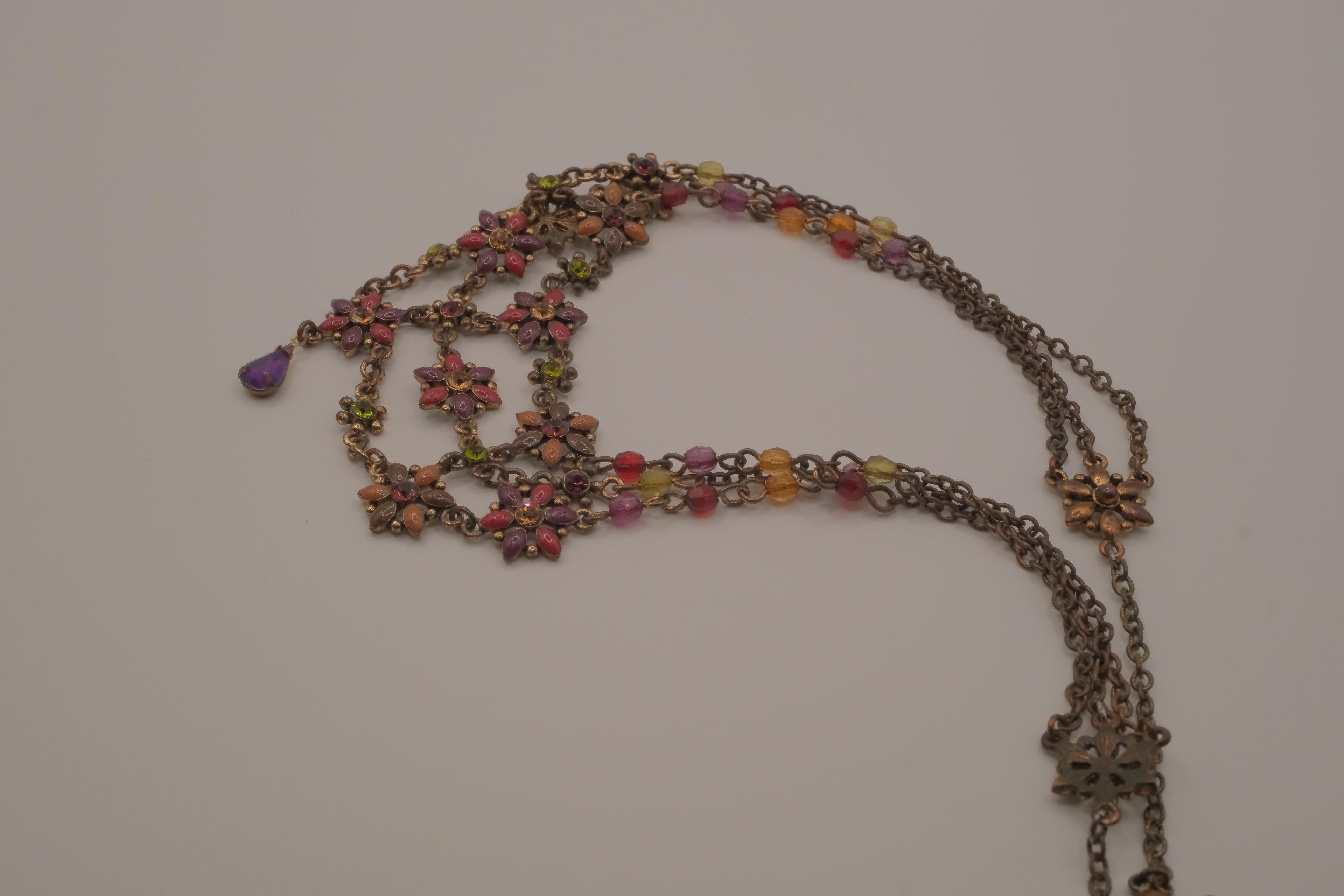 Vintage Avon multi-strand floral bib necklace