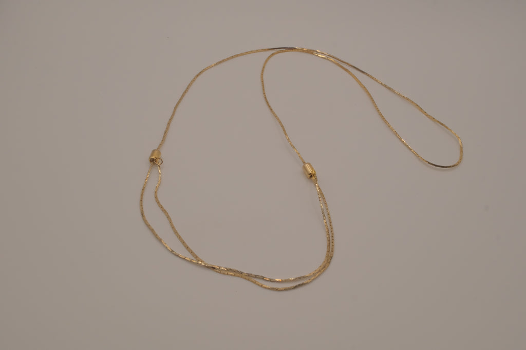 Vintage Avon double layered adjustable sliding beads necklace