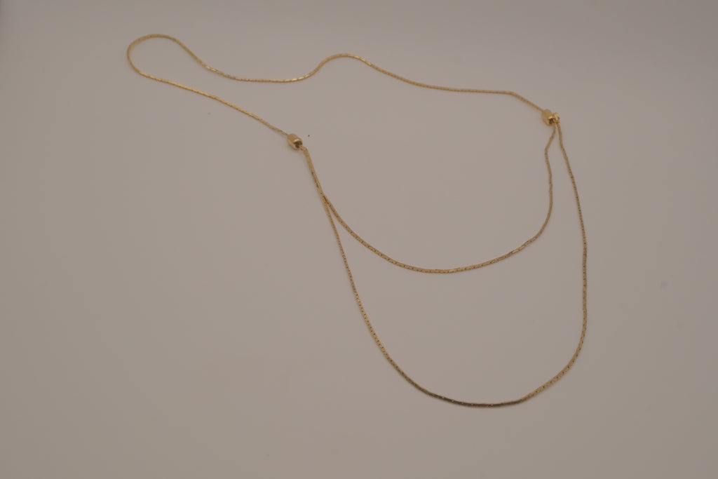 Vintage Avon double layered adjustable sliding beads necklace