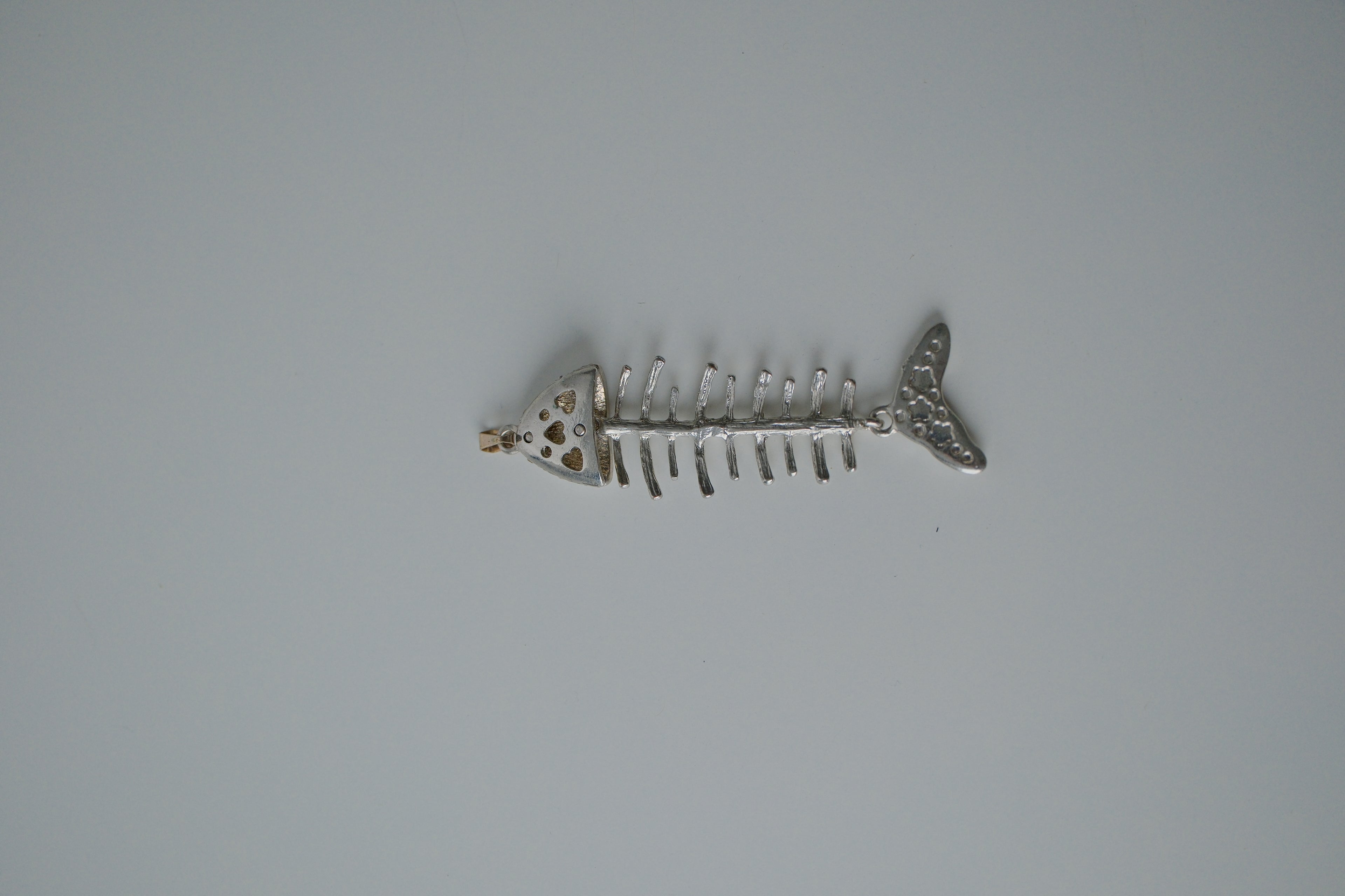 Vintage Articulated Fish Bone Pendant