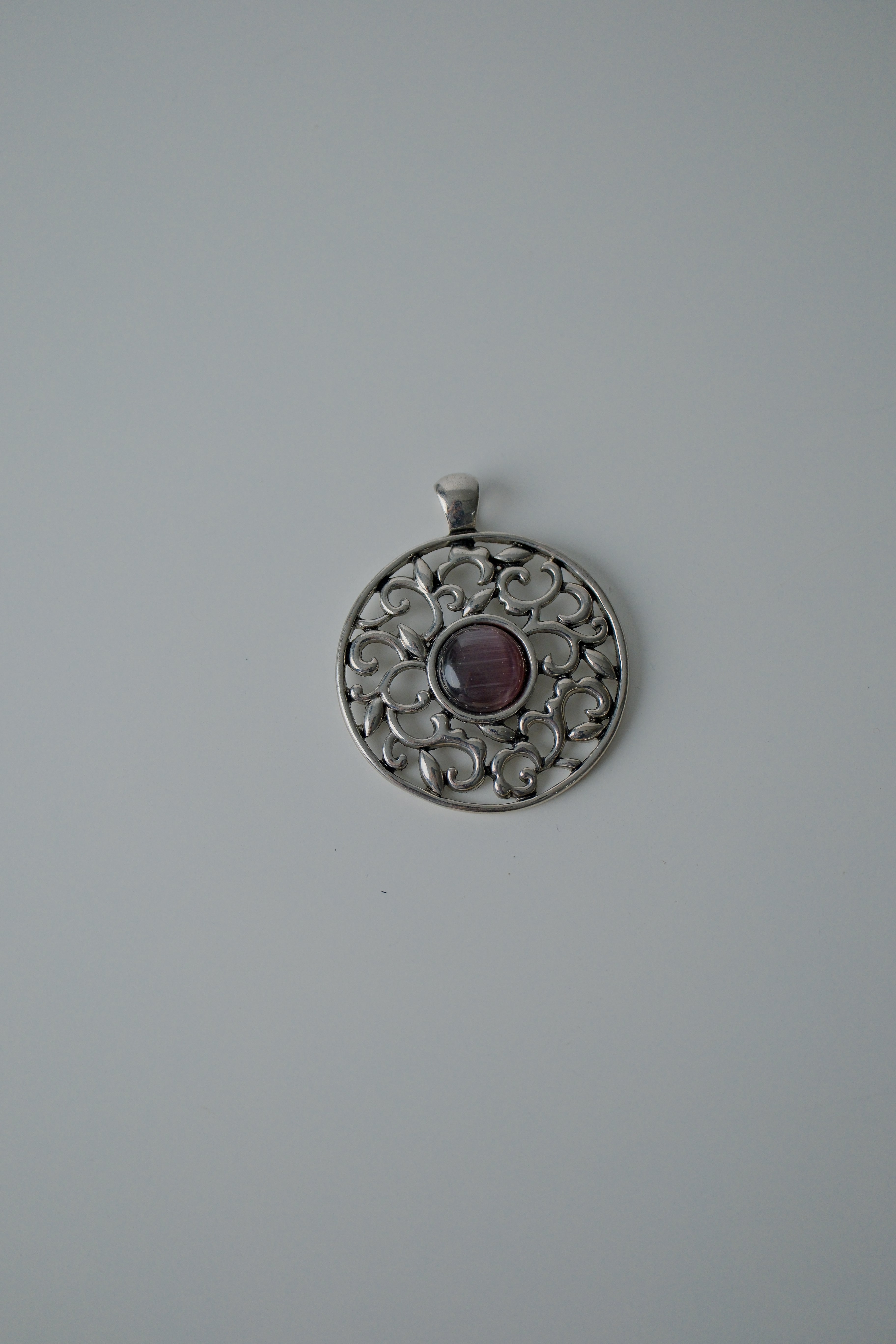 Vintage Celtic Purple Stone Pendant