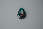 Millefiori Teardrop Sea Murano Glass Pendant