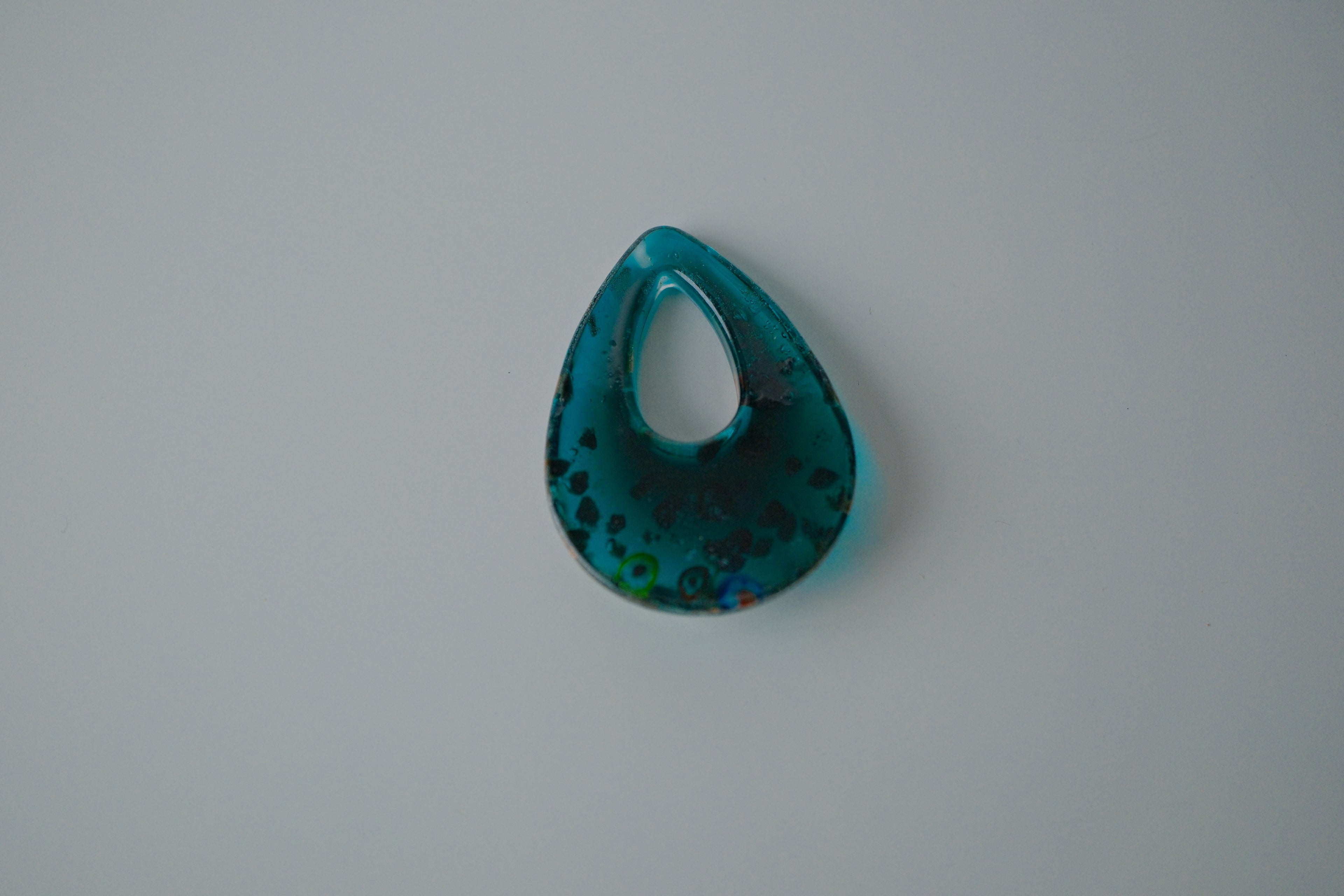 Millefiori Teardrop Sea Murano Glass Pendant