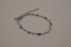 Abalone shell multicolor dolphin link bracelet