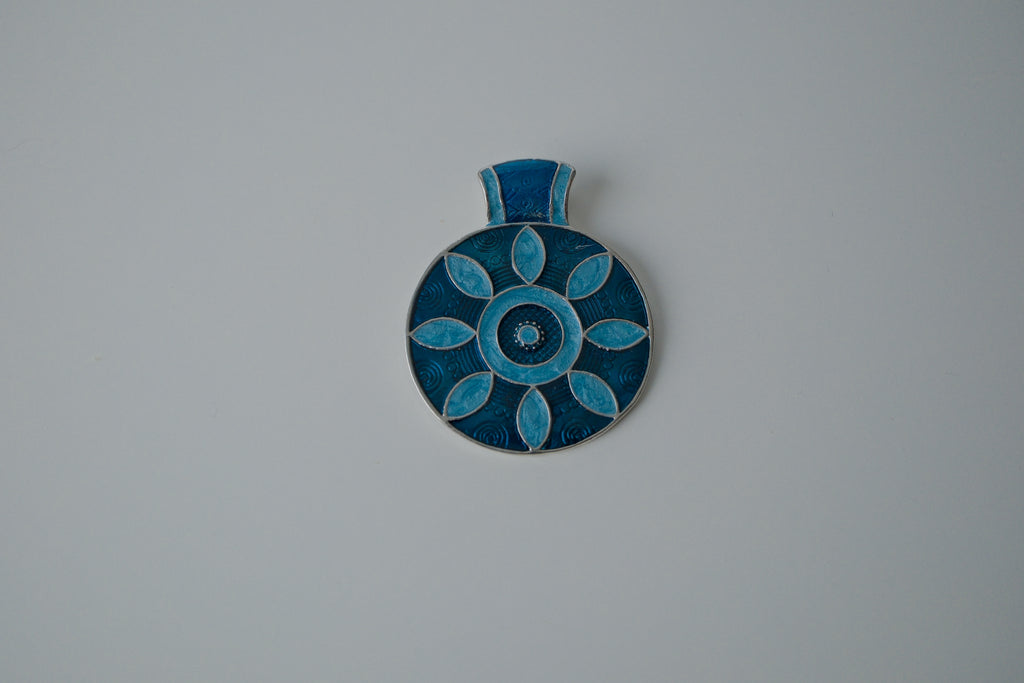 Vintage Mandala Enamel Pendant