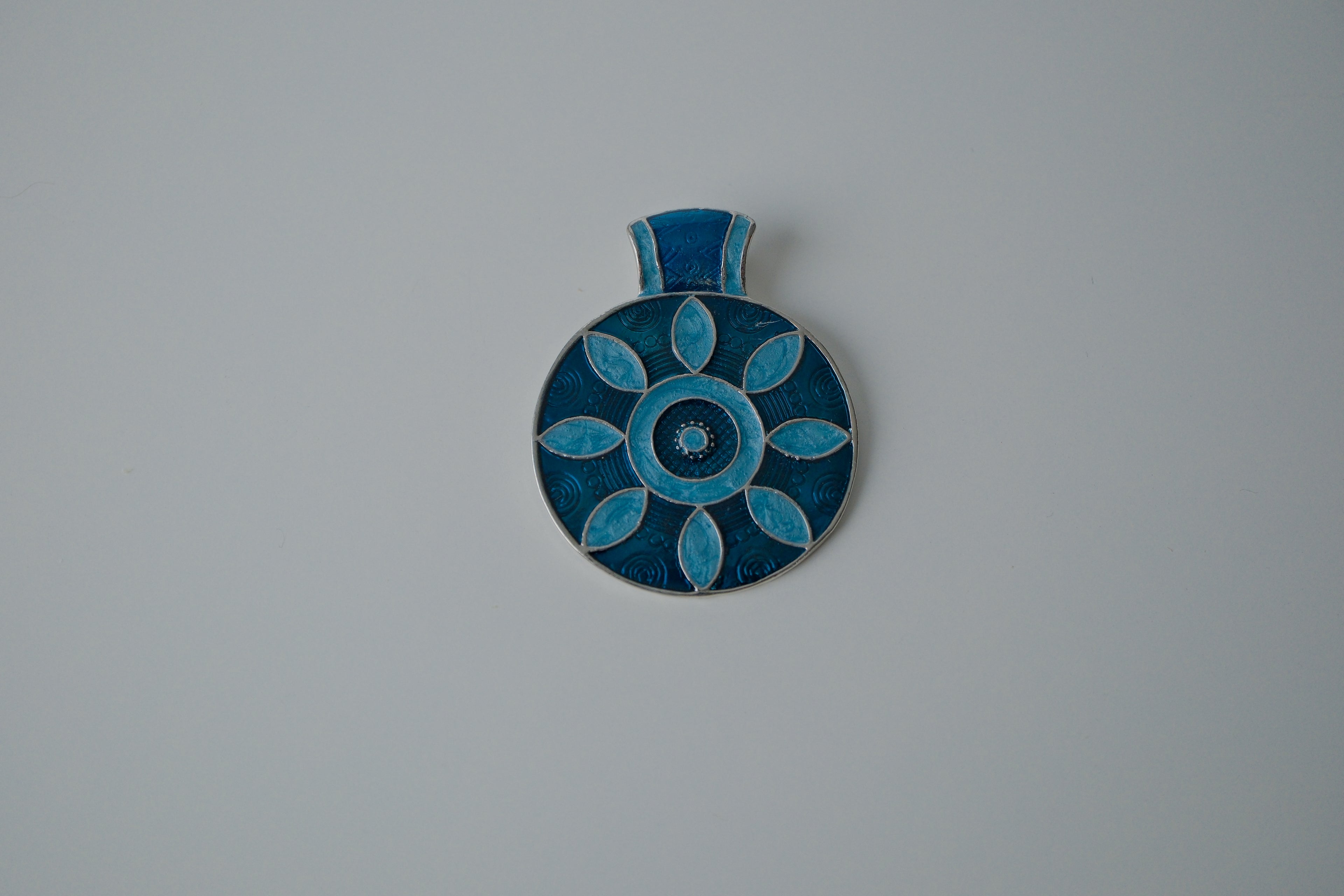 Vintage Mandala Enamel Pendant