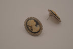 Vintage Victorian-style cameo earrings&nbsp;
