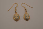 Vintage Blue cameo dangle earrings&nbsp;