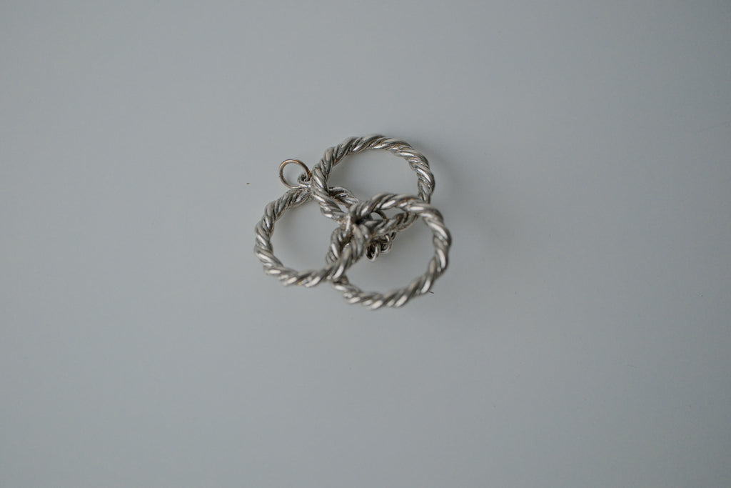 Vintage Silver Triple Knot Pendant