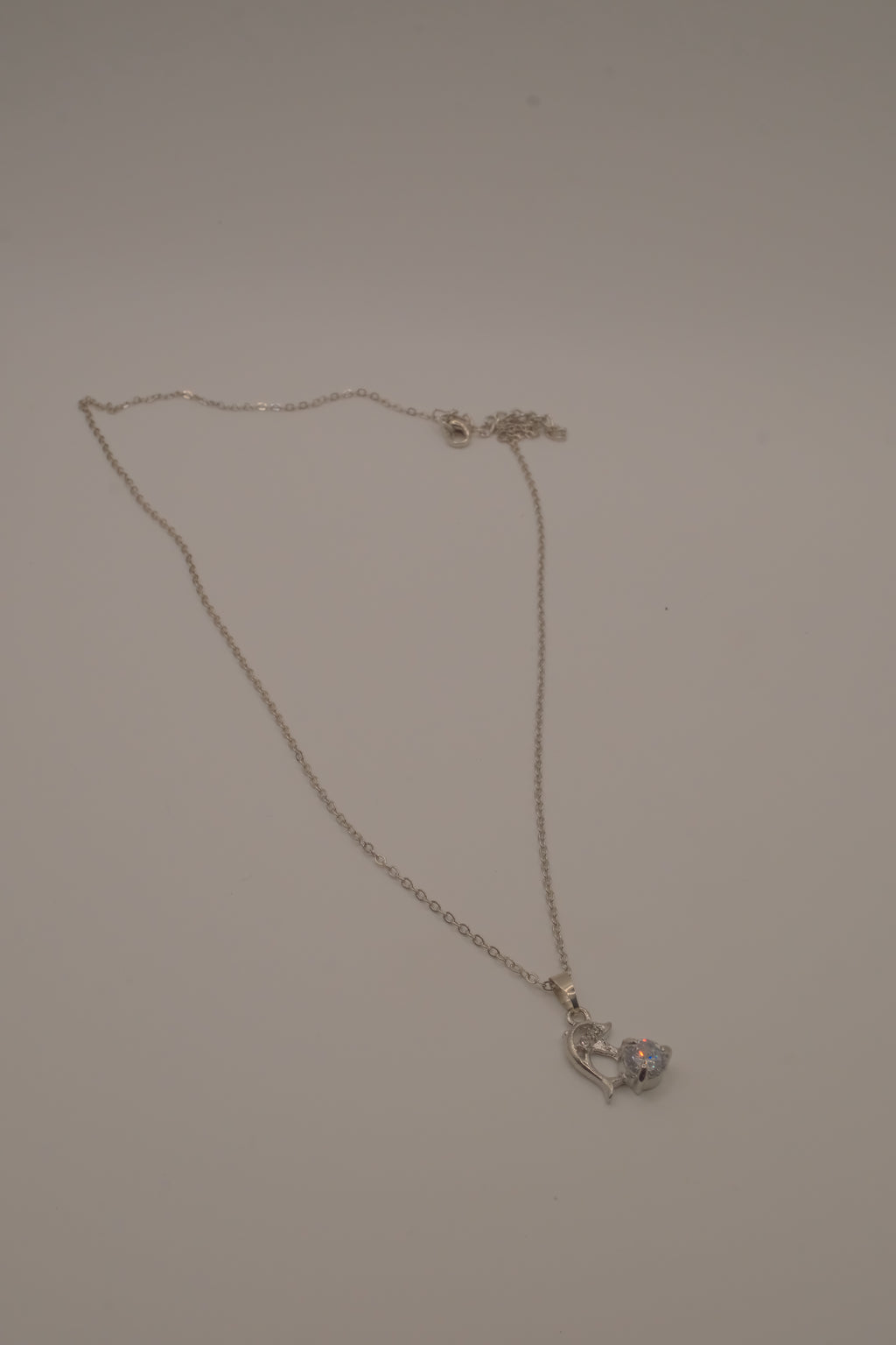 Dolphin sparking stone pendant Necklace