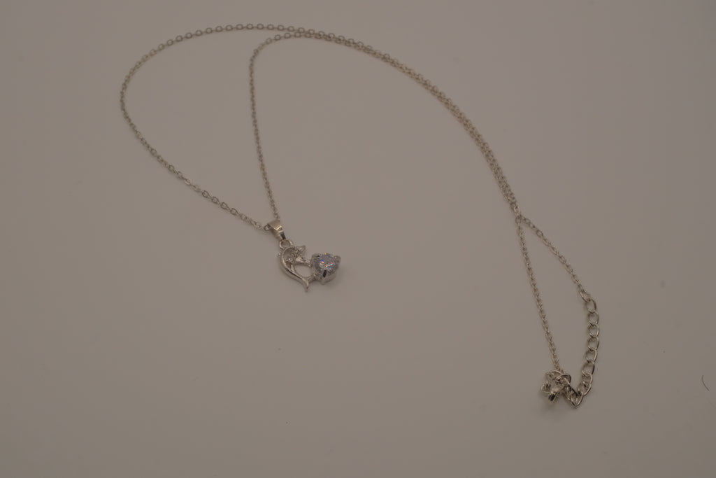 Dolphin sparking stone pendant Necklace