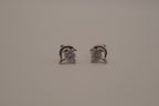 Silver toned dolphin stud earrings&nbsp;