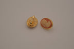 Vintage classic oval cameo clip on earrings