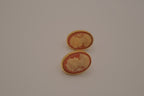 Vintage classic oval cameo clip on earrings