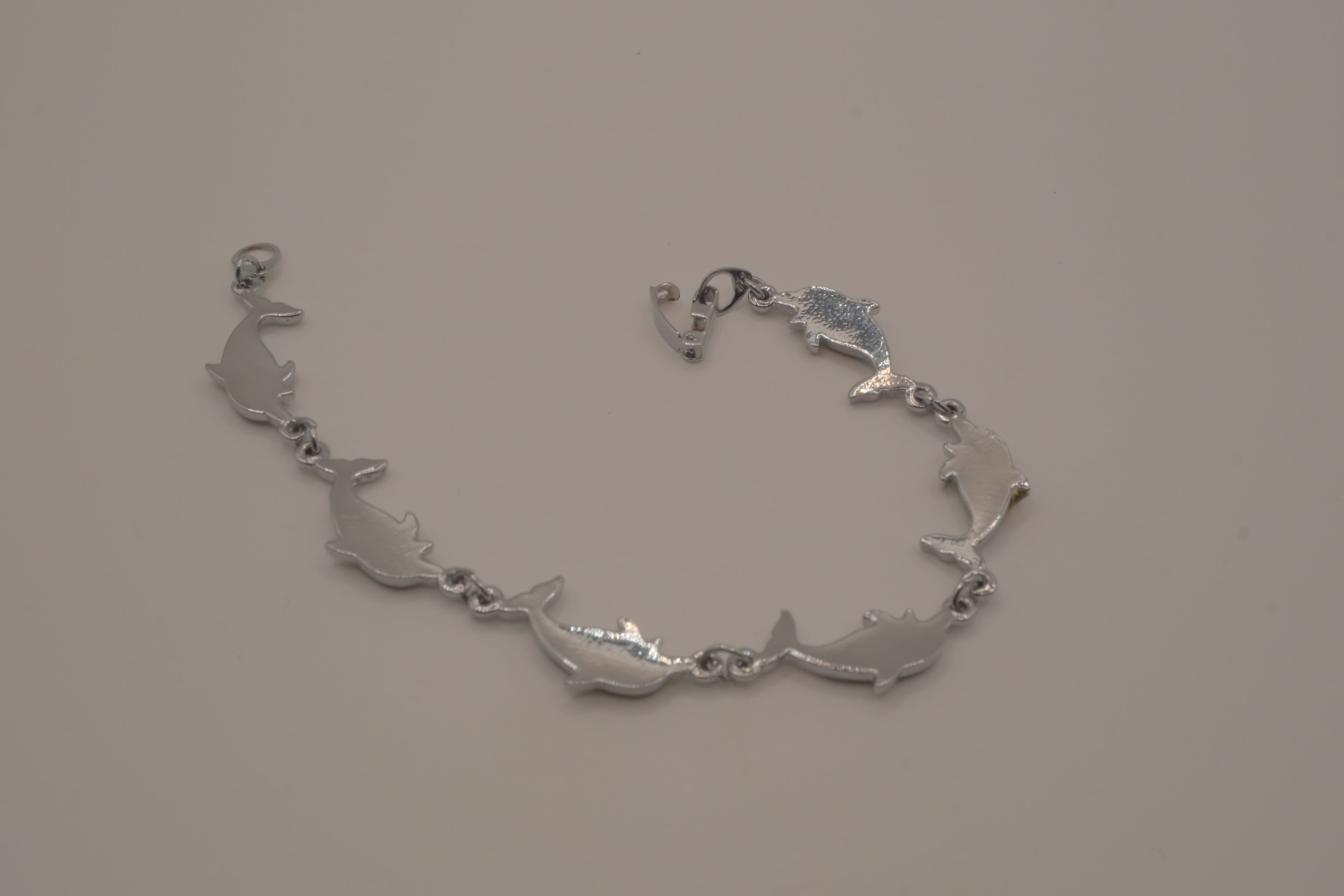 Vintage Green Abalone shell inlay dolphin link bracelet&nbsp;