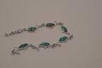 Vintage Green Abalone shell inlay dolphin link bracelet&nbsp;