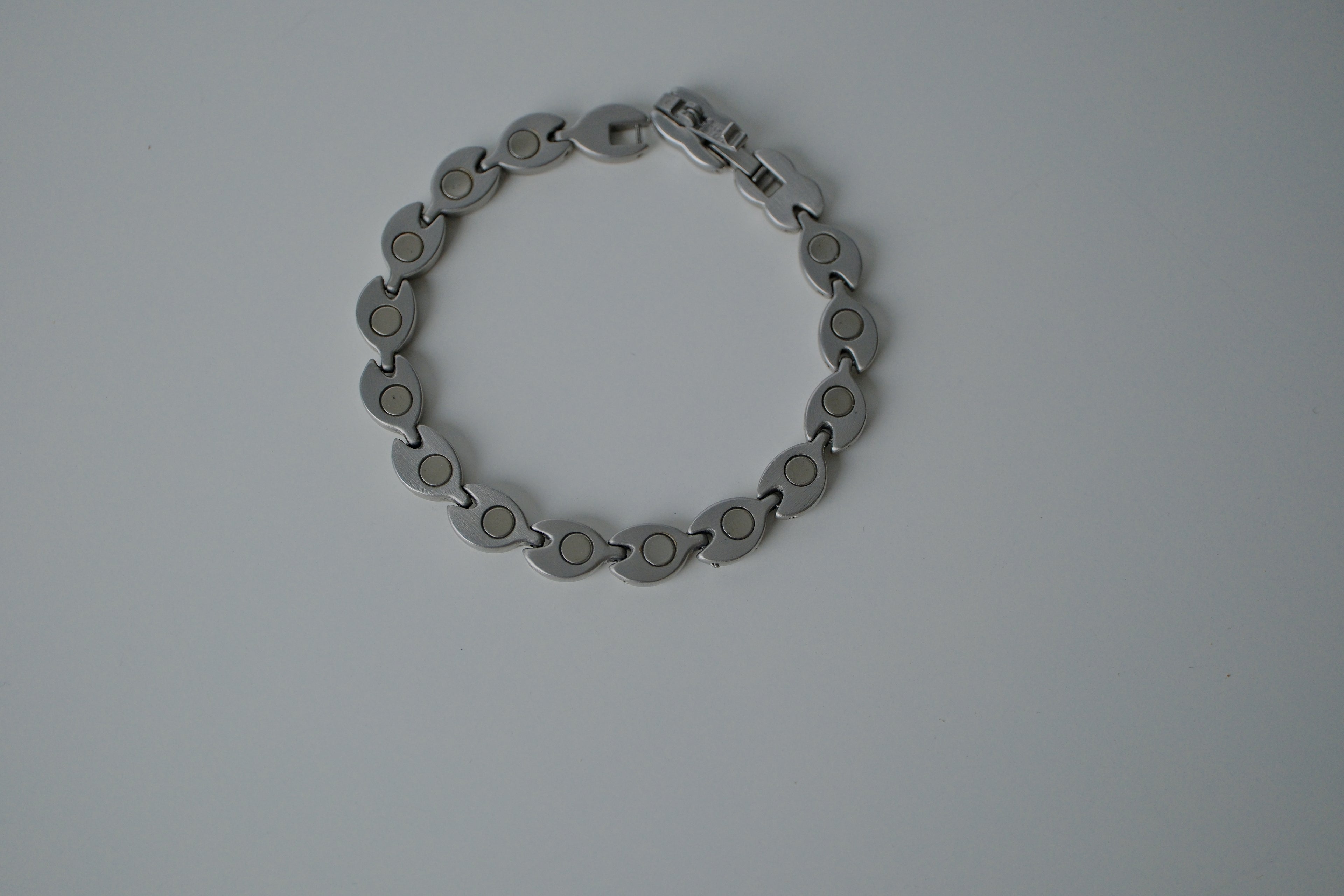 Titanium Leaf Link Magnetic Bracelet
