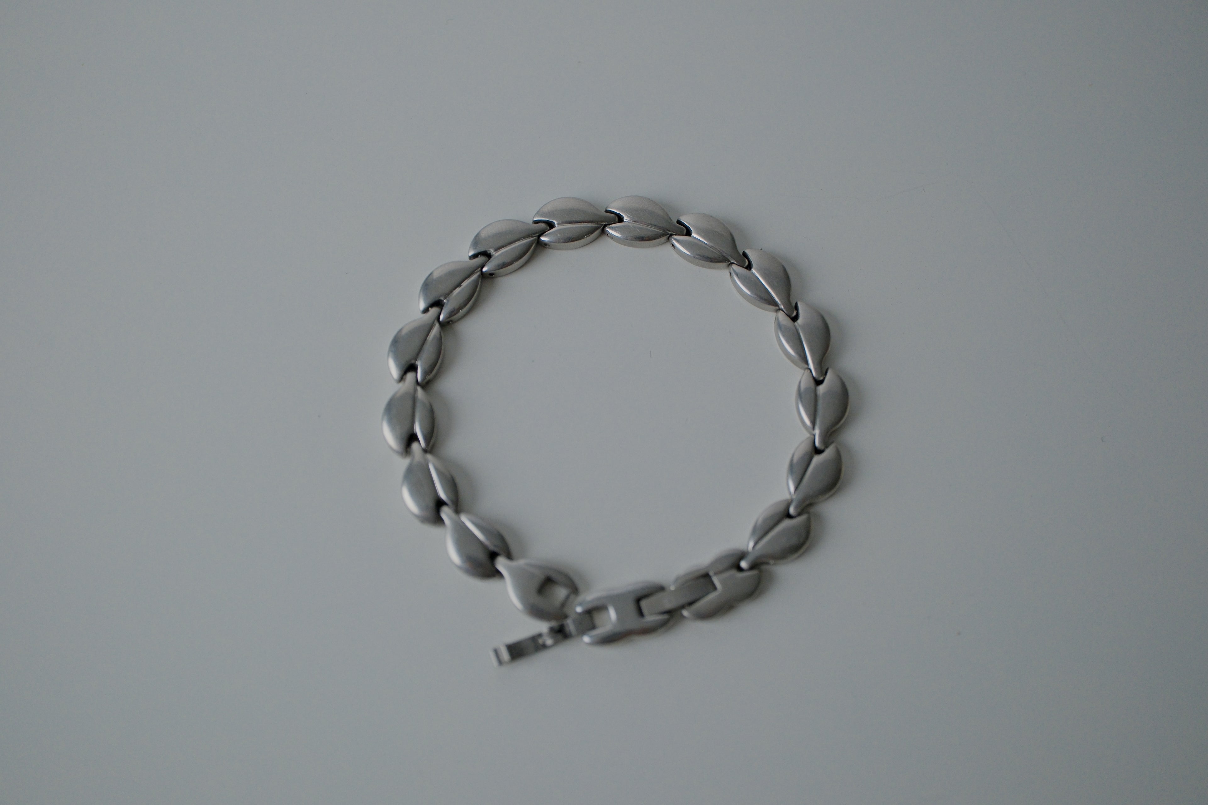 Titanium Leaf Link Magnetic Bracelet
