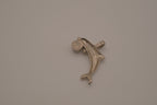 Vintage silver dolphin pendant with mood ball