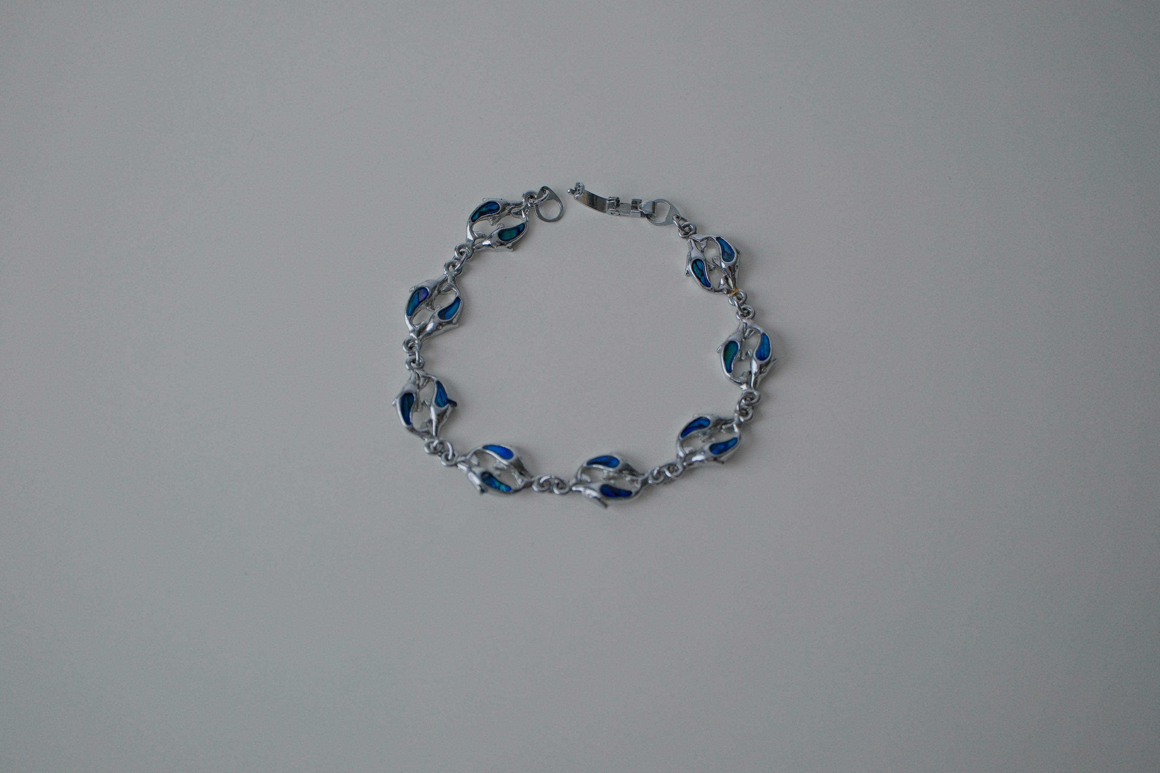 Vintage Dolphin Abalone Inlay Bracelet