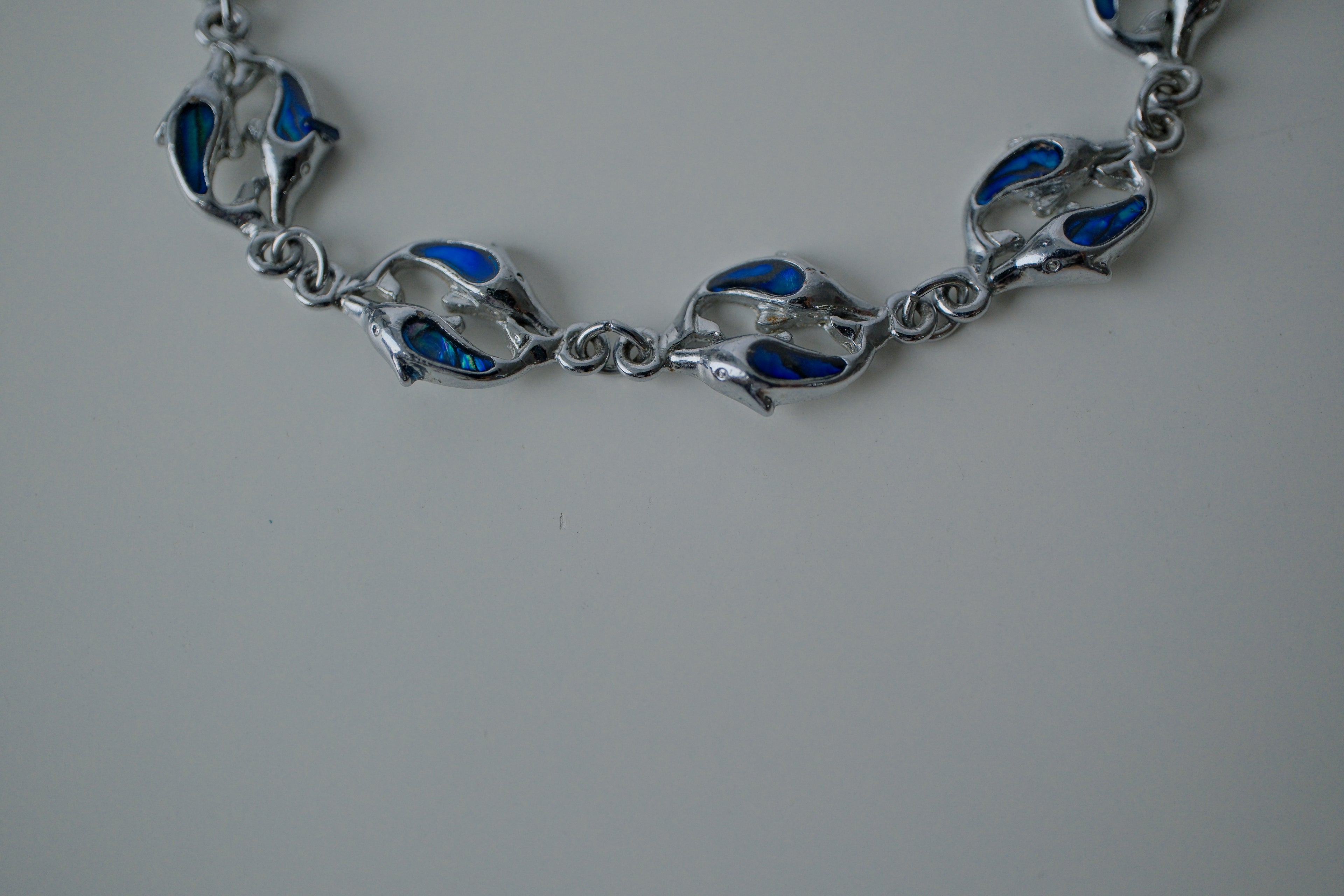 Vintage Dolphin Abalone Inlay Bracelet