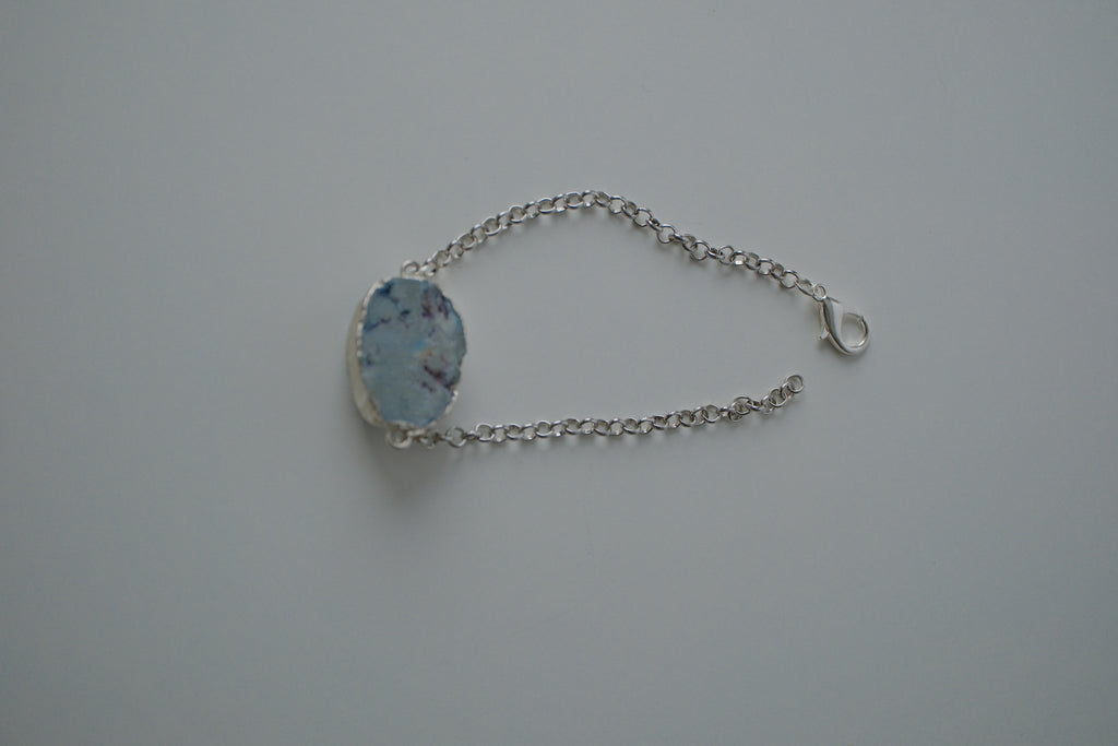 Reworked Blue Druzy Bracelet