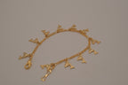 Gold tone Dolphin charm bracelet