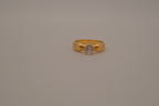 Vintage Sterling silver Gold Plated solitaire ring