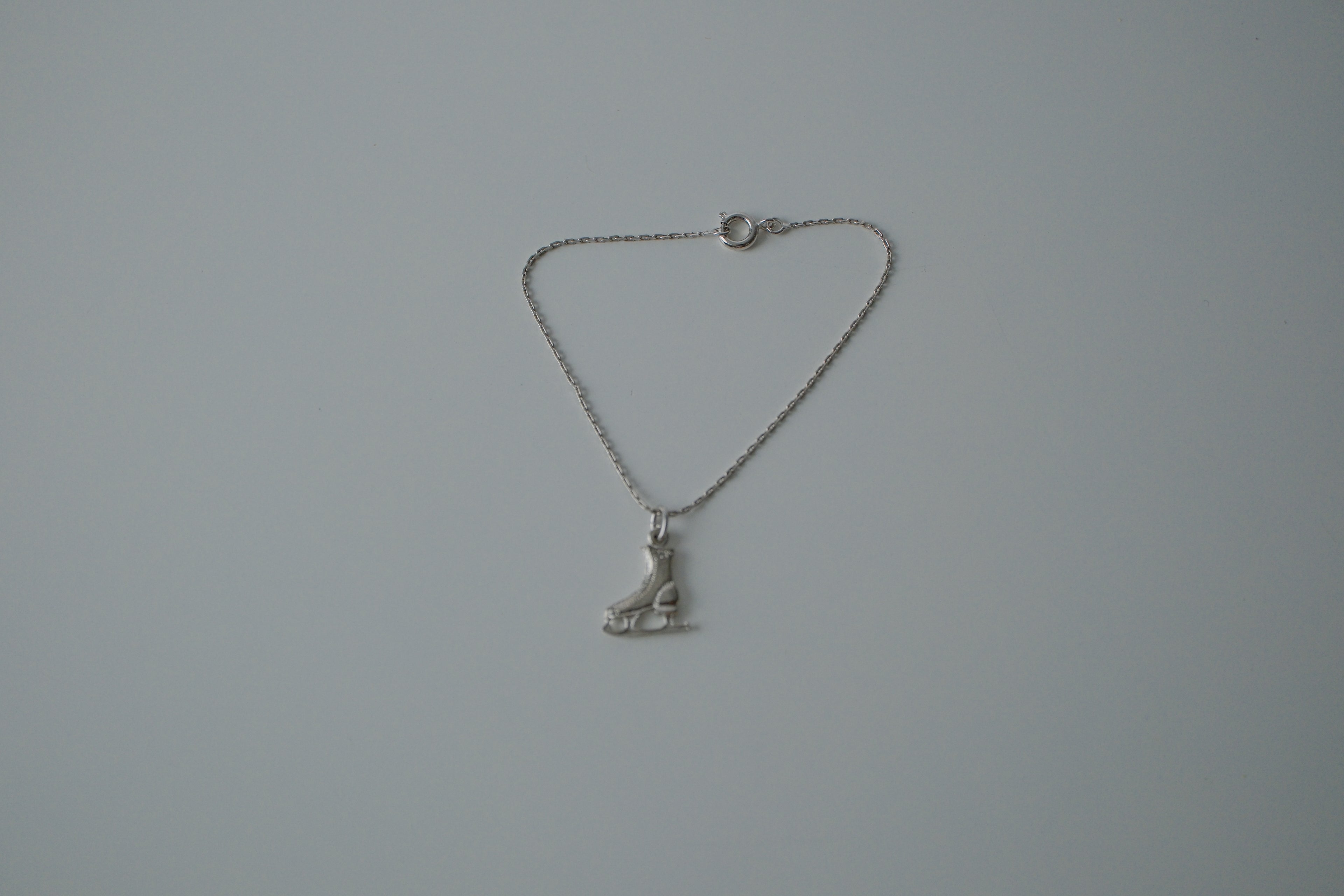 Delicate Silver Ice Skate Bracelet