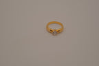 Vintage Sterling silver Gold Plated solitaire ring
