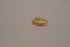 Vintage Sterling silver Gold Plated solitaire ring