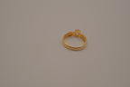 Vintage Sterling silver Gold Plated solitaire ring