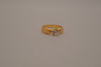 Vintage Sterling silver Gold Plated solitaire ring