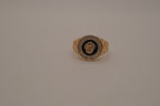 Vintage 18K GP Medusa signet ring