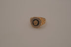 Vintage 18K GP Medusa signet ring