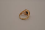 Vintage 18K GP Medusa signet ring