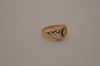 Vintage 18K GP Medusa signet ring