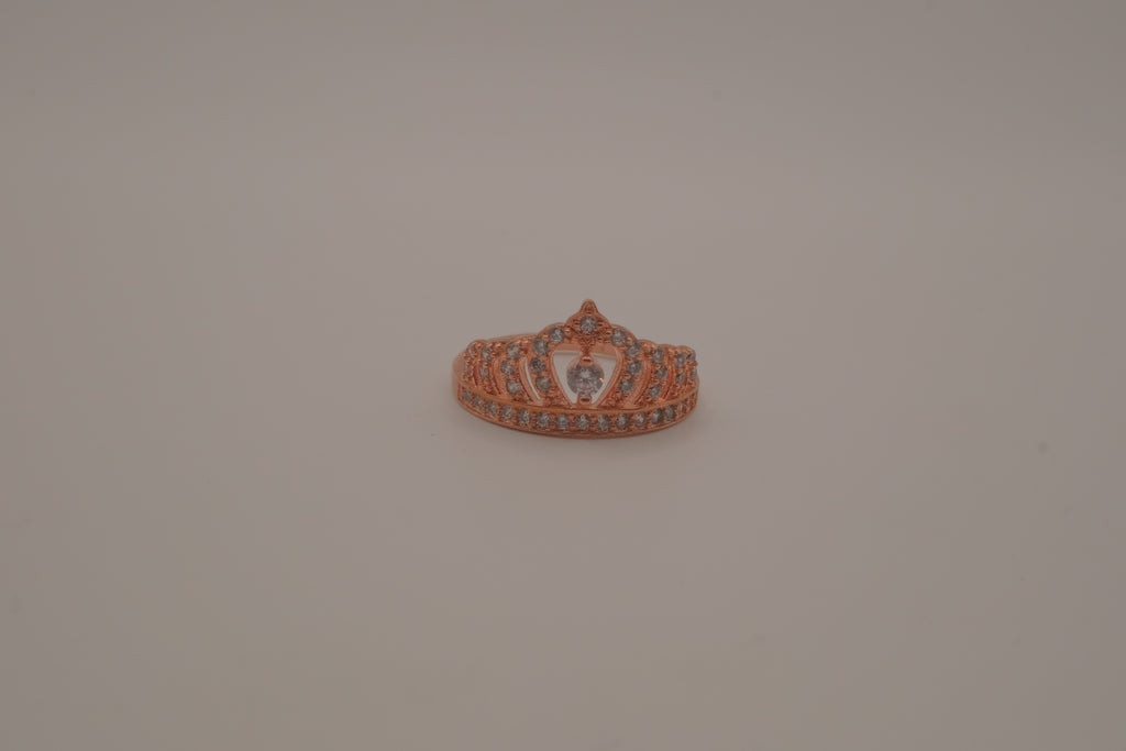 Sterling silver Rose gold plated tiara-style ring