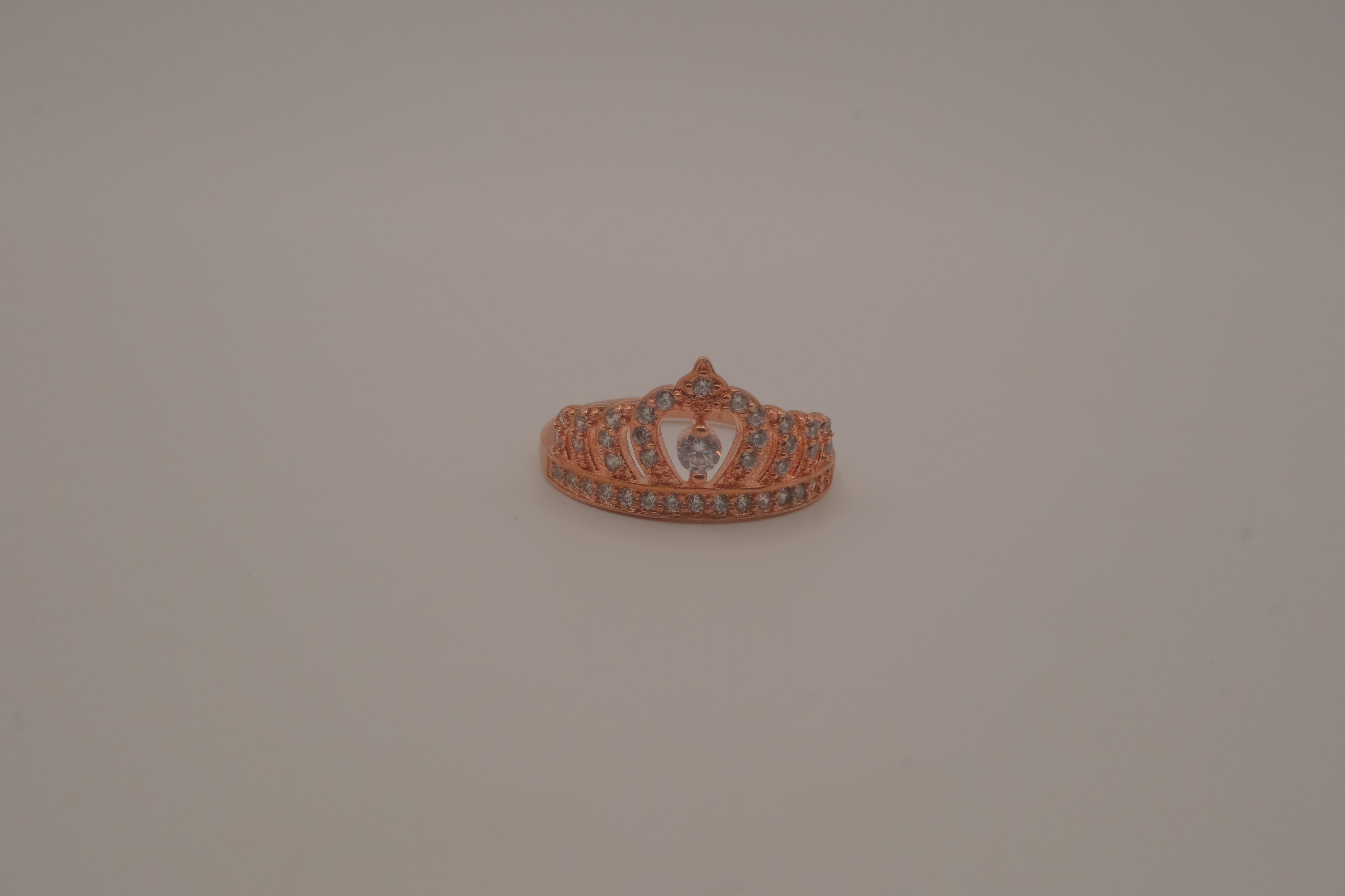Sterling silver Rose gold plated tiara-style ring